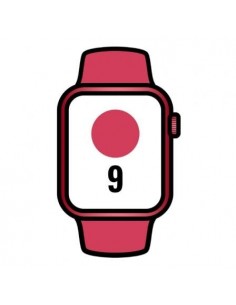 Apple Watch Series 9/ GPS/ Cellular/ 41mm/ Caja de Aluminio Rojo/ Correa Deportiva Rojo M/L
