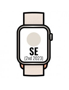 Apple Watch SE 2 Gen 2023/ GPS/ 40mm/ Caja de Aluminio Blanco Estrella/ Correa Deportiva Loop Blanco Estrella