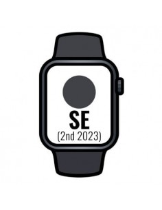 Apple Watch SE 2 Gen 2023/ GPS/ 40mm/ Caja de Aluminio Medianoche/ Correa Deportiva Medianoche S/M