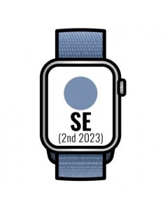 Apple Watch SE 2 Gen 2023/ GPS/ 40mm/ Caja de Aluminio Plata/ Correa Deportiva Loop Azul Invierno