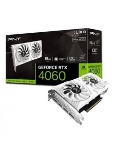 Tarjeta Gráfica PNY GeForce RTX 4060 OC XLR8 VERTO DF White Edition/ 8GB GDDR6