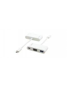 Kramer Electronics ADC-U31C/M1 adaptador de cable de vídeo 0,17 m USB Tipo C USB Type-C + USB Type-A + VGA (D-Sub) Blanco